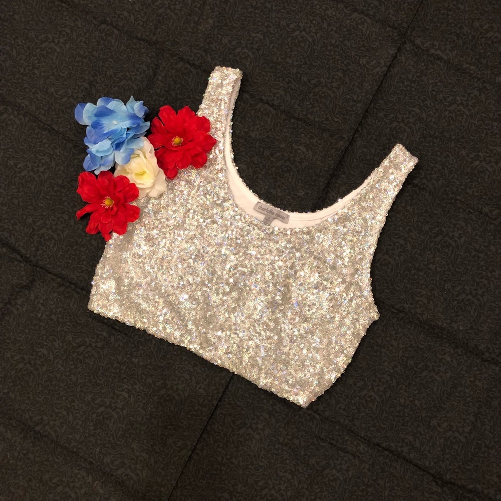 Sequin Crop Top